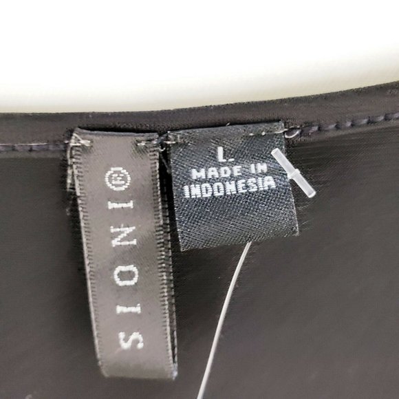 Dress Barn Black Beaded Neck Flowy Tank Top Large - Picture 4 of 4